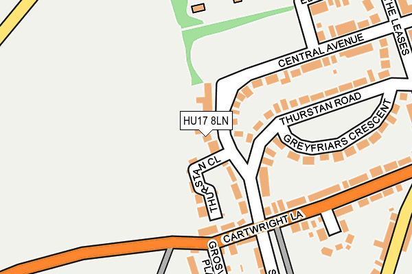 HU17 8LN map - OS OpenMap – Local (Ordnance Survey)