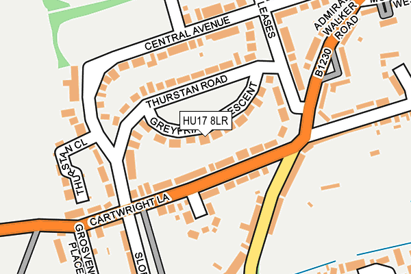 HU17 8LR map - OS OpenMap – Local (Ordnance Survey)