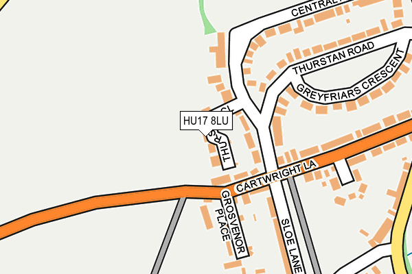 HU17 8LU map - OS OpenMap – Local (Ordnance Survey)