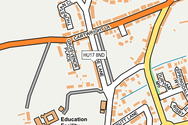 HU17 8ND map - OS OpenMap – Local (Ordnance Survey)