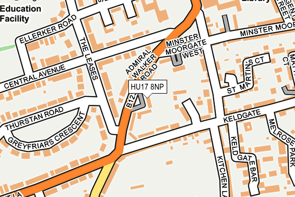 HU17 8NP map - OS OpenMap – Local (Ordnance Survey)