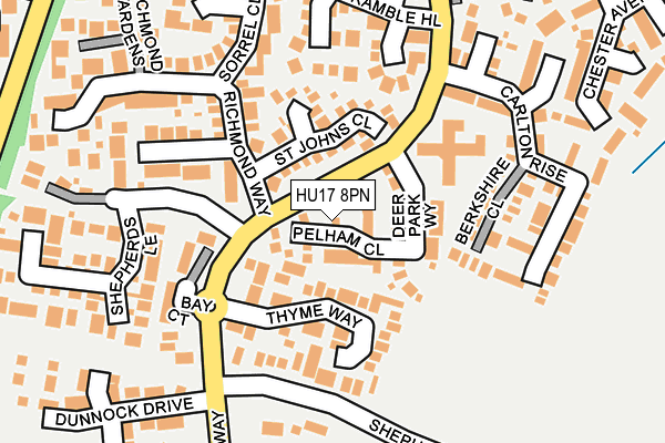 HU17 8PN map - OS OpenMap – Local (Ordnance Survey)