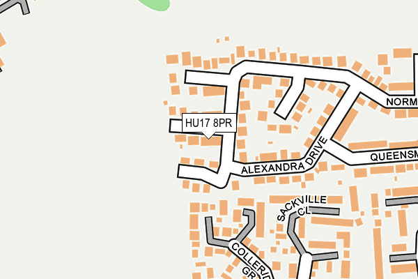 HU17 8PR map - OS OpenMap – Local (Ordnance Survey)