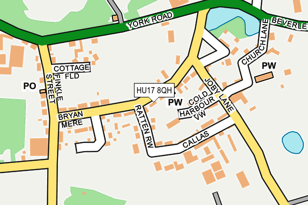 HU17 8QH map - OS OpenMap – Local (Ordnance Survey)