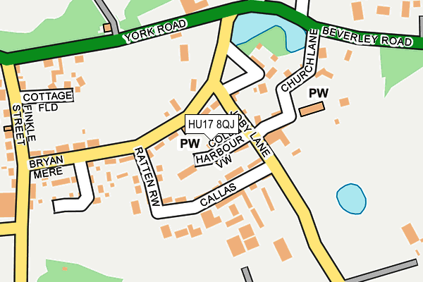 HU17 8QJ map - OS OpenMap – Local (Ordnance Survey)