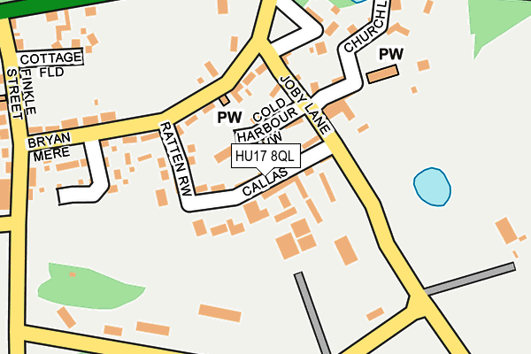 HU17 8QL map - OS OpenMap – Local (Ordnance Survey)