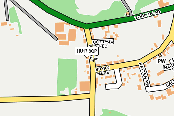 HU17 8QP map - OS OpenMap – Local (Ordnance Survey)