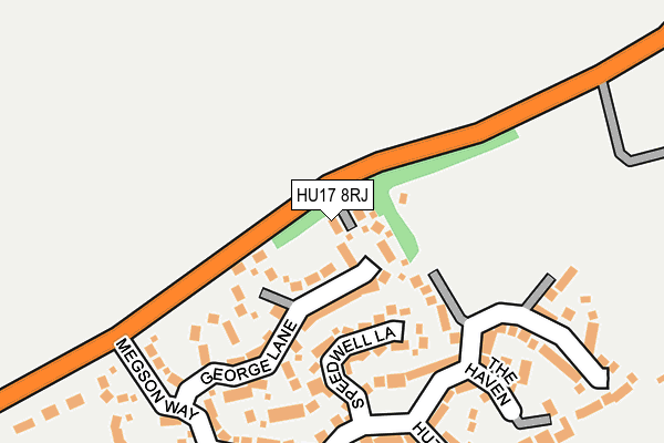 HU17 8RJ map - OS OpenMap – Local (Ordnance Survey)