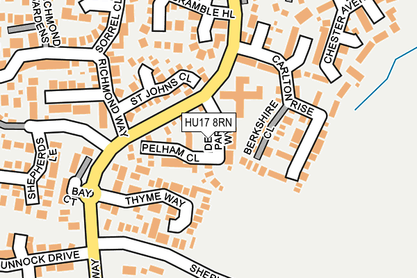 HU17 8RN map - OS OpenMap – Local (Ordnance Survey)