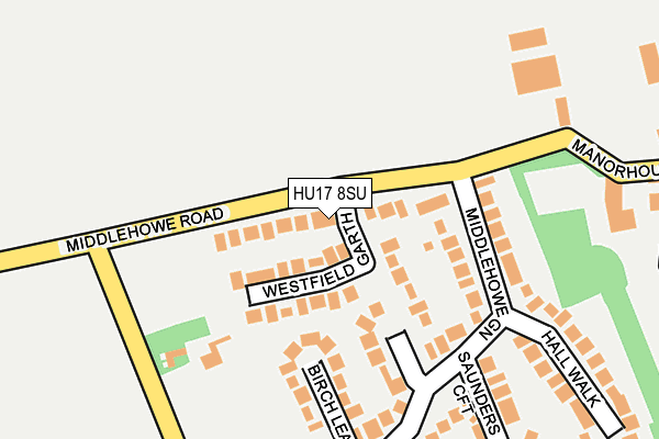 HU17 8SU map - OS OpenMap – Local (Ordnance Survey)