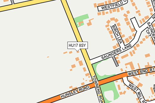HU17 8SY map - OS OpenMap – Local (Ordnance Survey)