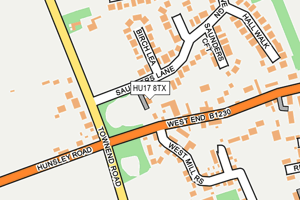 HU17 8TX map - OS OpenMap – Local (Ordnance Survey)