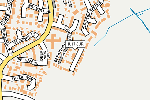 HU17 8UR map - OS OpenMap – Local (Ordnance Survey)