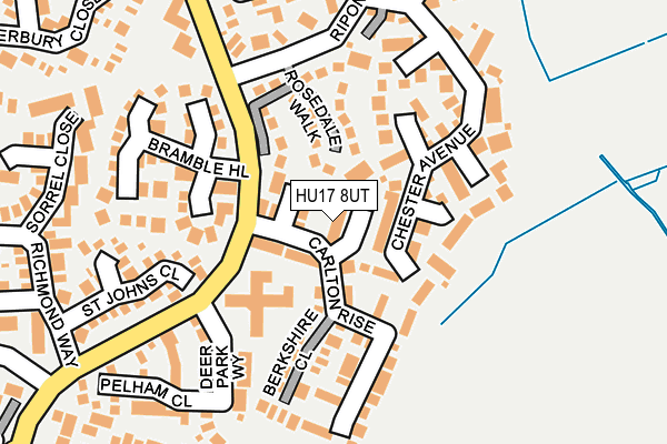 HU17 8UT map - OS OpenMap – Local (Ordnance Survey)