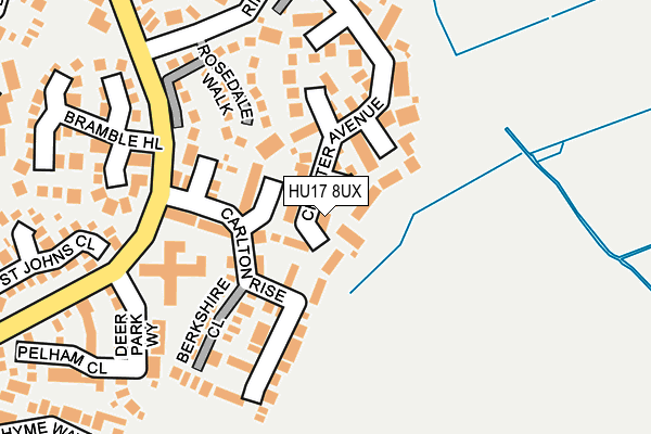 HU17 8UX map - OS OpenMap – Local (Ordnance Survey)