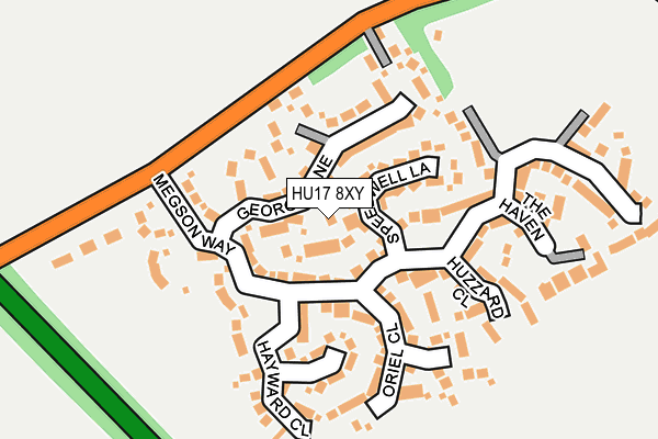 HU17 8XY map - OS OpenMap – Local (Ordnance Survey)