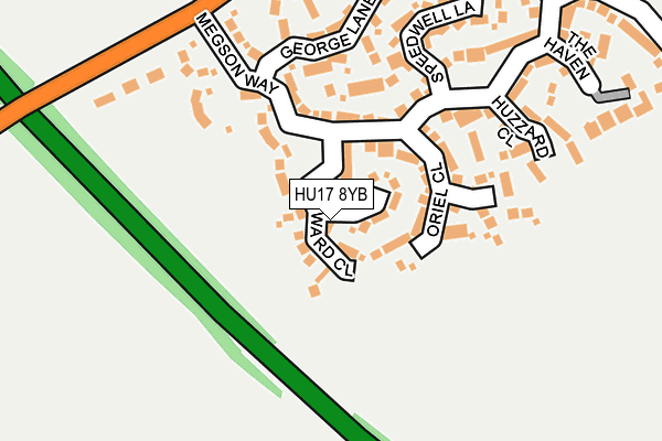 HU17 8YB map - OS OpenMap – Local (Ordnance Survey)