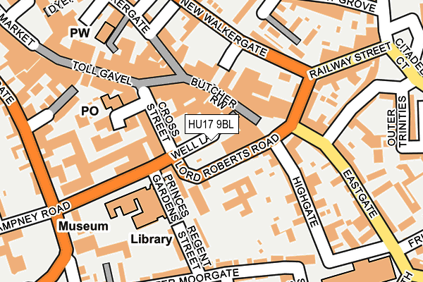 HU17 9BL map - OS OpenMap – Local (Ordnance Survey)