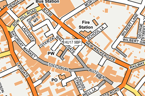 HU17 9BP map - OS OpenMap – Local (Ordnance Survey)