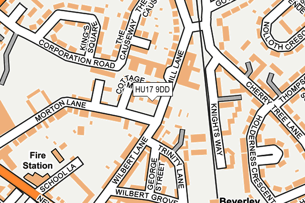 HU17 9DD map - OS OpenMap – Local (Ordnance Survey)