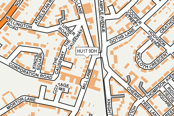 HU17 9DH map - OS OpenMap – Local (Ordnance Survey)
