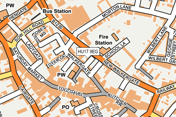 HU17 9EG map - OS OpenMap – Local (Ordnance Survey)