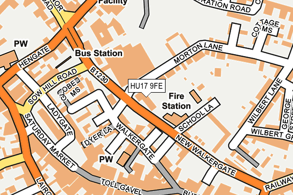 HU17 9FE map - OS OpenMap – Local (Ordnance Survey)