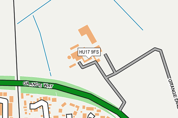 HU17 9FS map - OS OpenMap – Local (Ordnance Survey)