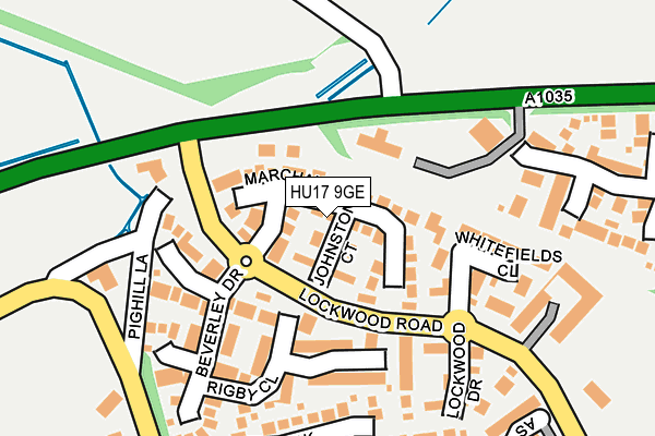 HU17 9GE map - OS OpenMap – Local (Ordnance Survey)