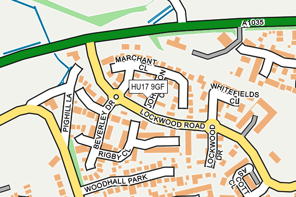 HU17 9GF map - OS OpenMap – Local (Ordnance Survey)