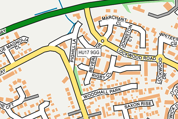 HU17 9GG map - OS OpenMap – Local (Ordnance Survey)