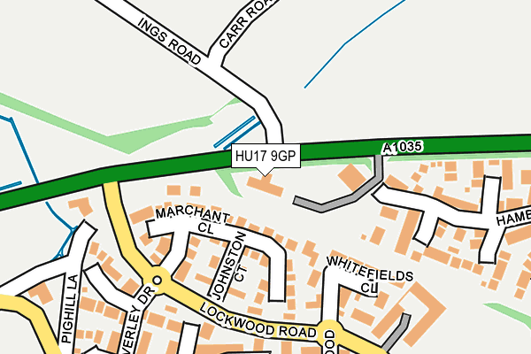 HU17 9GP map - OS OpenMap – Local (Ordnance Survey)