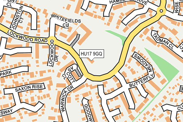 HU17 9GQ map - OS OpenMap – Local (Ordnance Survey)