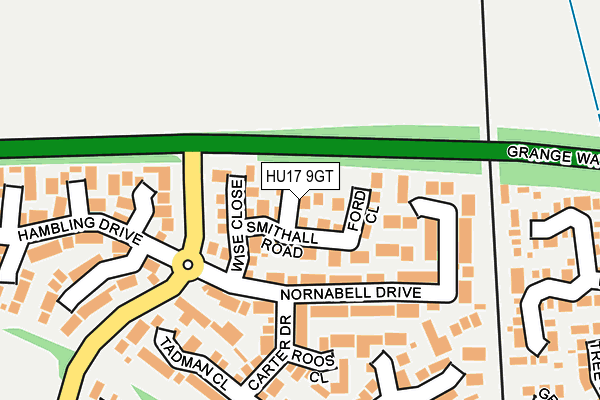 HU17 9GT map - OS OpenMap – Local (Ordnance Survey)