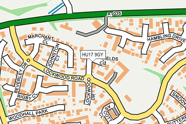 HU17 9GY map - OS OpenMap – Local (Ordnance Survey)