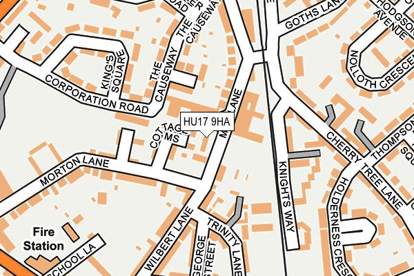 HU17 9HA map - OS OpenMap – Local (Ordnance Survey)