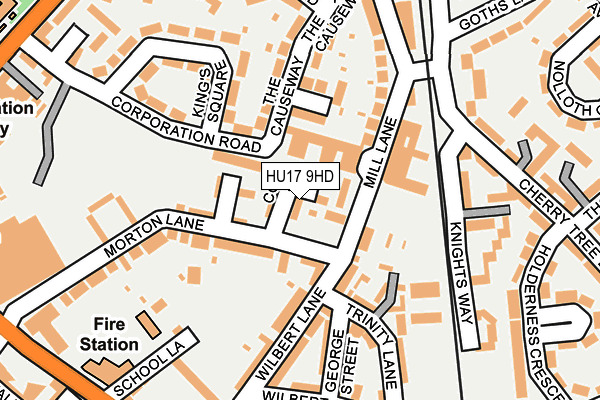 HU17 9HD map - OS OpenMap – Local (Ordnance Survey)