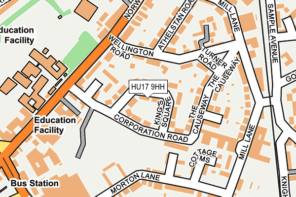 HU17 9HH map - OS OpenMap – Local (Ordnance Survey)