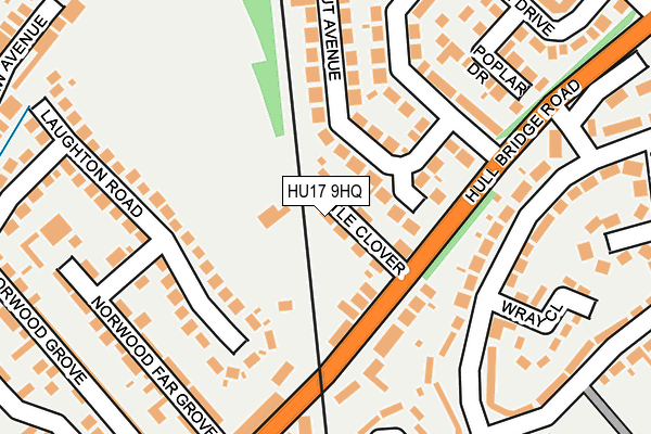 HU17 9HQ map - OS OpenMap – Local (Ordnance Survey)