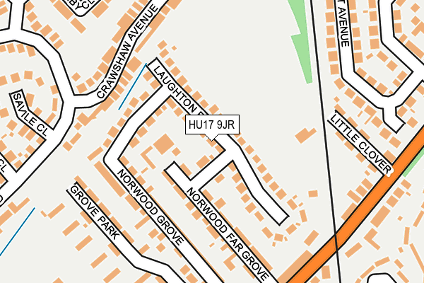 HU17 9JR map - OS OpenMap – Local (Ordnance Survey)