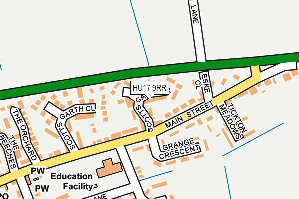 HU17 9RR map - OS OpenMap – Local (Ordnance Survey)