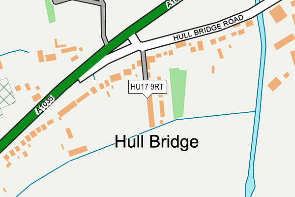 HU17 9RT map - OS OpenMap – Local (Ordnance Survey)