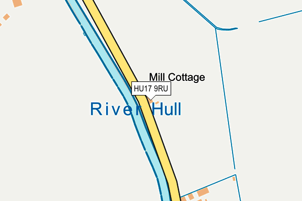 HU17 9RU map - OS OpenMap – Local (Ordnance Survey)