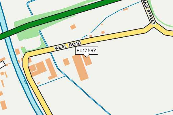 HU17 9RY map - OS OpenMap – Local (Ordnance Survey)