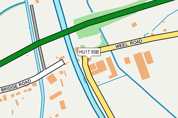 HU17 9SB map - OS OpenMap – Local (Ordnance Survey)