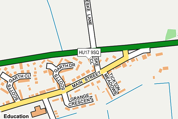 HU17 9SQ map - OS OpenMap – Local (Ordnance Survey)