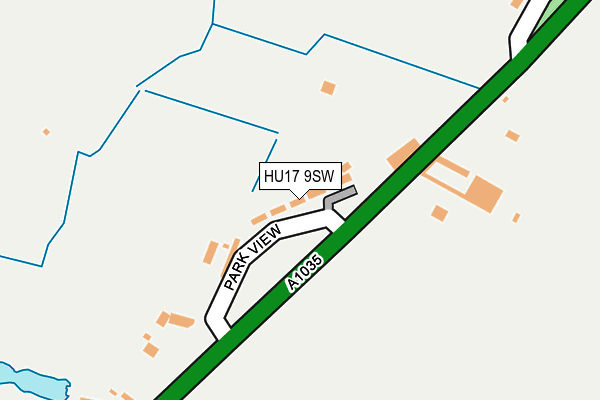 HU17 9SW map - OS OpenMap – Local (Ordnance Survey)