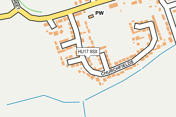 HU17 9SX map - OS OpenMap – Local (Ordnance Survey)