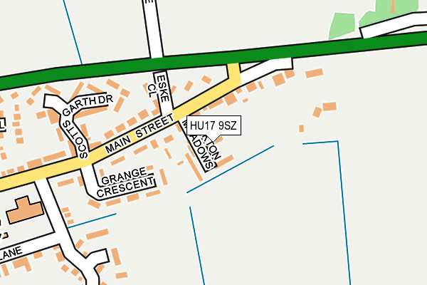 HU17 9SZ map - OS OpenMap – Local (Ordnance Survey)
