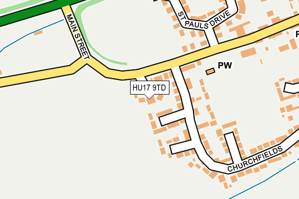 HU17 9TD map - OS OpenMap – Local (Ordnance Survey)